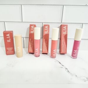 ILIA Lip Bundle: Color Block Lipstick & Balmy Gloss Tinted Lip Oil